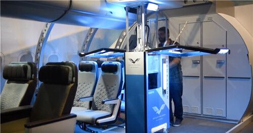 为遏制病毒传播，美国三个机场启用UVC杀菌机器人，中国机场也该购买深紫外飞机杀毒机器人了！